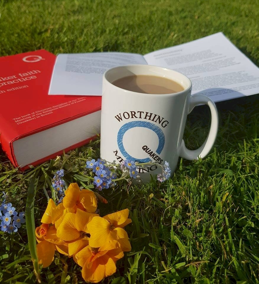 A book and a mug